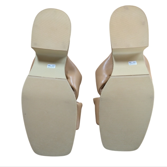 American Eagle Cross-Strap Block Heel Clog Tan Size 9.5 - Picture 5 of 14